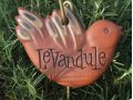 Keramický ptáček - jmenovka 